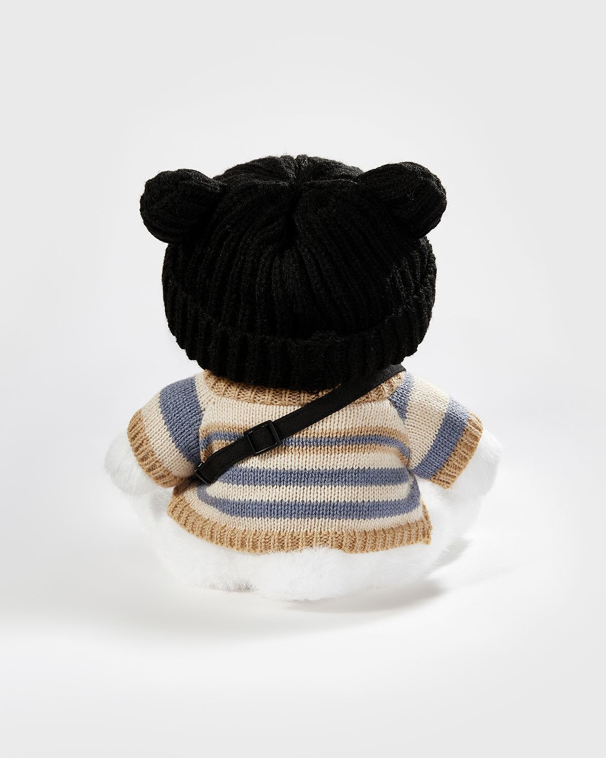 Teddy Bear & Casual Black Hat Sweater Set - 12 Inches