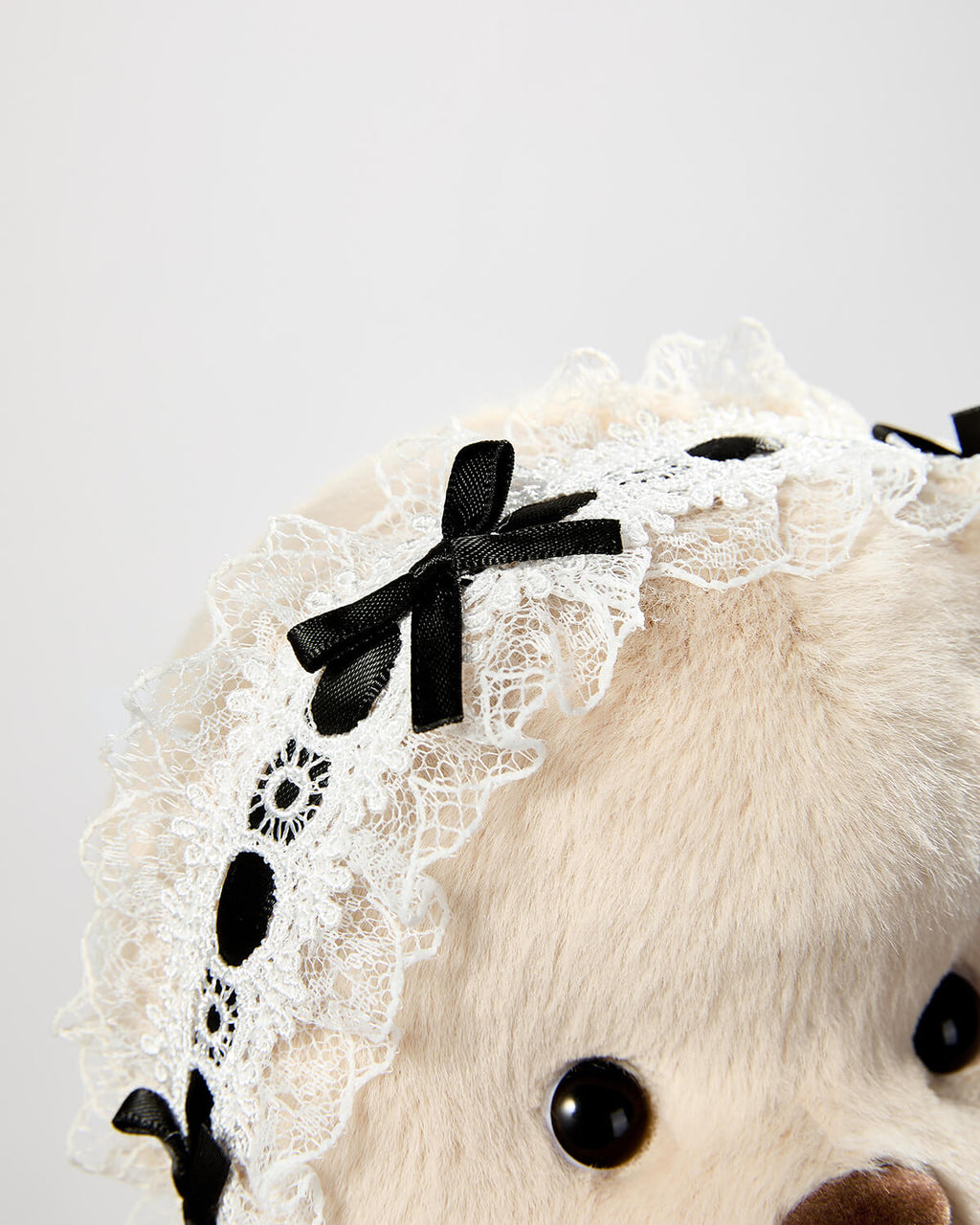 Teddy Bear & Black Lace Lolita Dress - 12 Inches