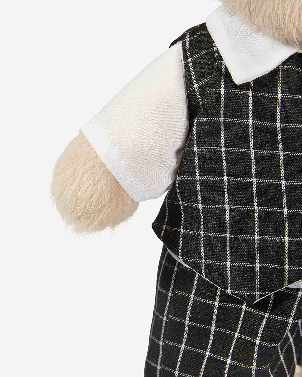 Teddy Bear & Black Plaid Suit - 12 Inches