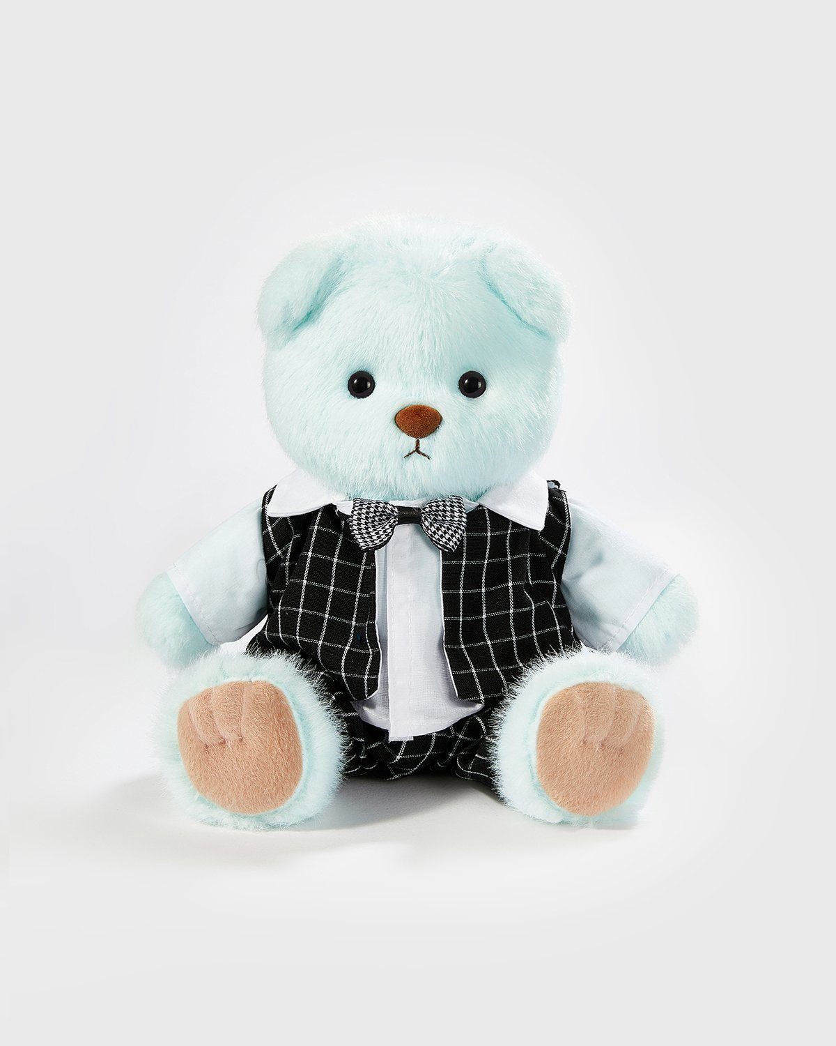 Teddy Bear & Black Plaid Suit - 12 Inches