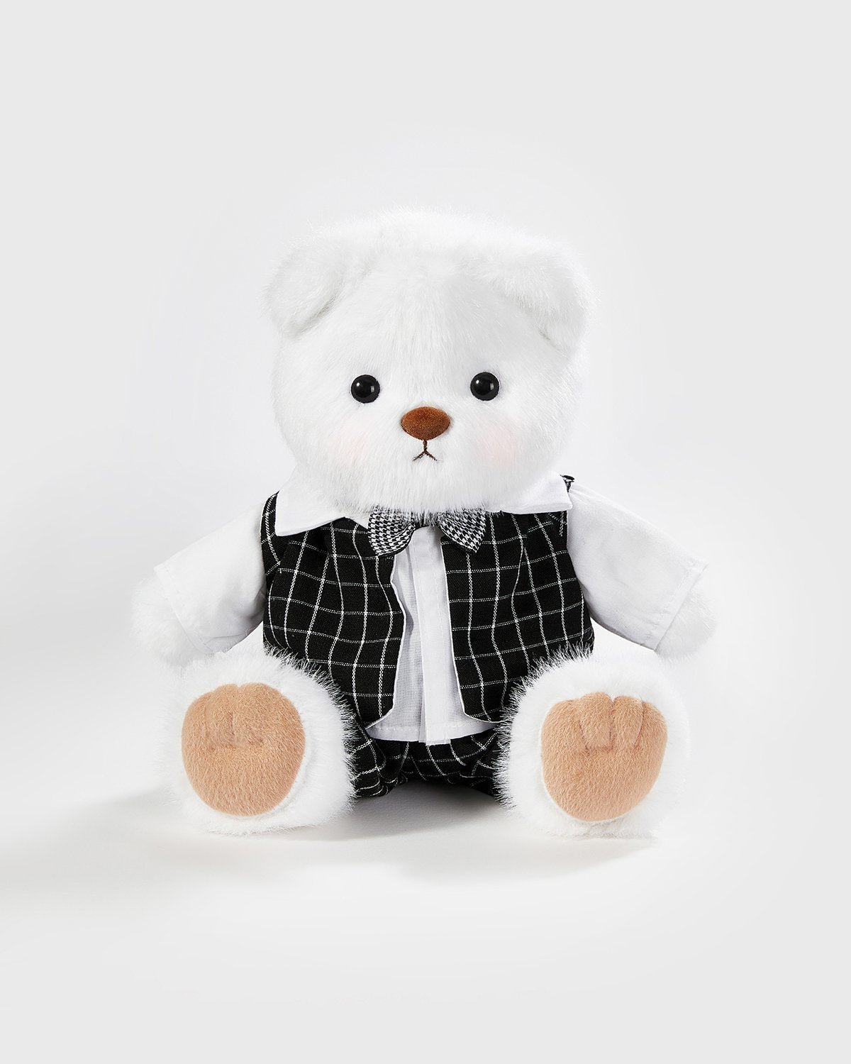 Teddy Bear & Black Plaid Suit - 12 Inches
