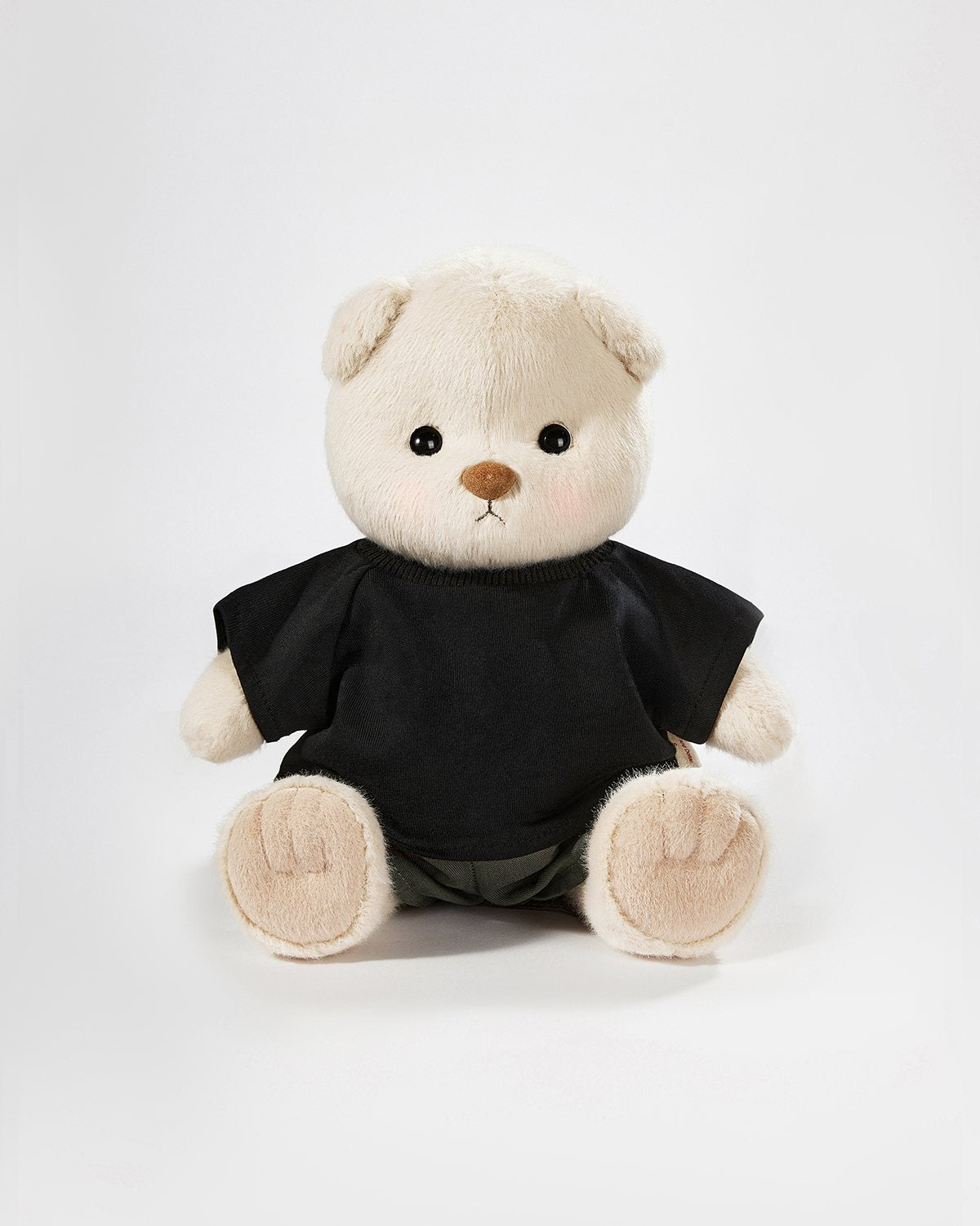 Teddy Bear & Casual Black T-shirt Set - 12 Inches