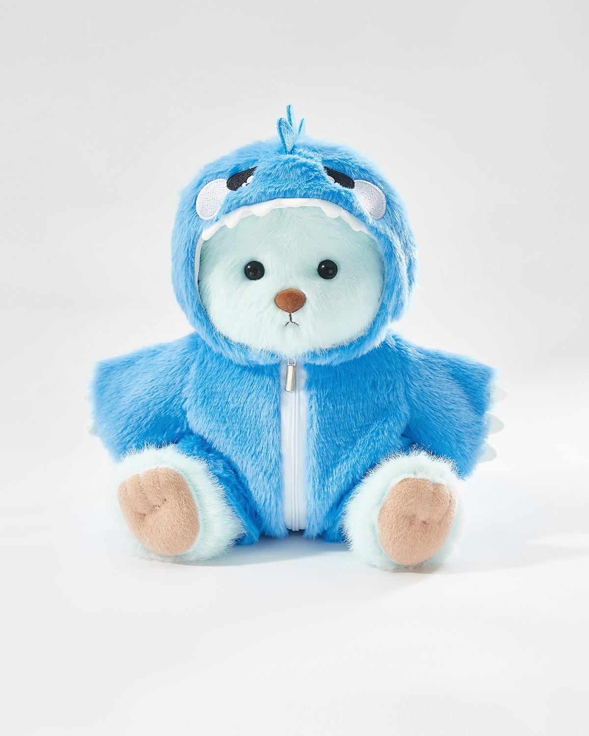 Teddy Bear & Blue Dinosaur Jumpsuit - 12 Inches
