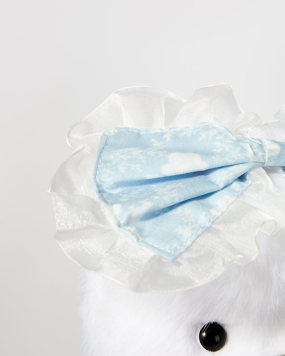 Teddy Bear & Blue Jacquard Rose Dress - 12 Inches