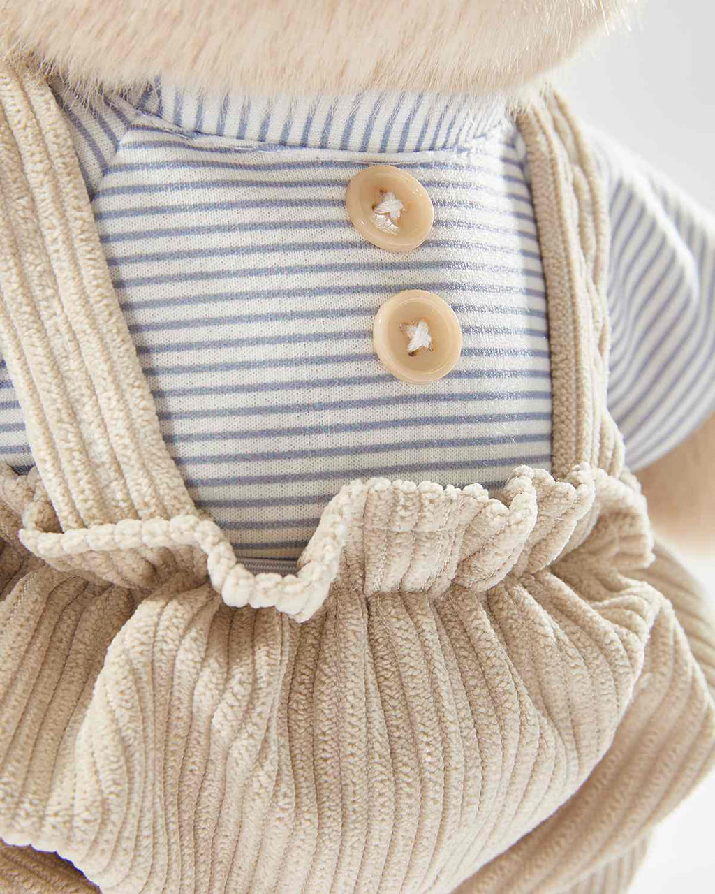 Teddy Bear & Daily Blue Overalls Set - 12 Inches