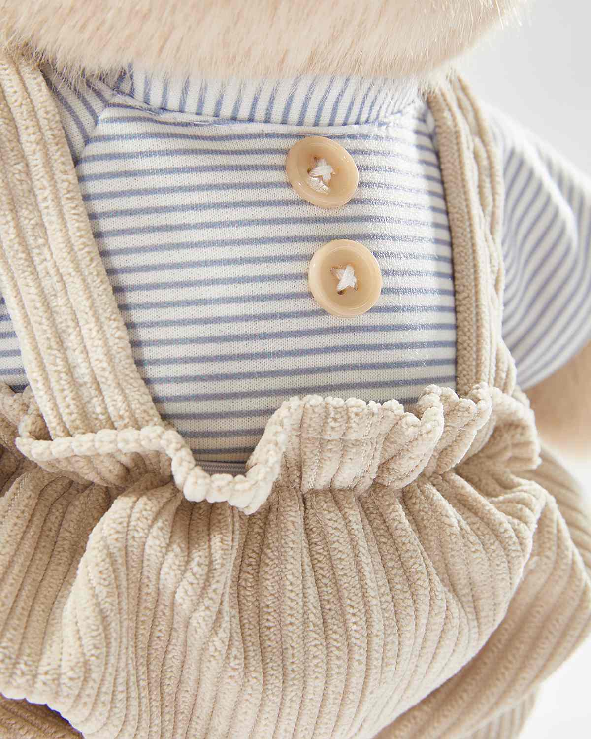 Teddy Bear & Daily Blue Overalls Set - 12 Inches