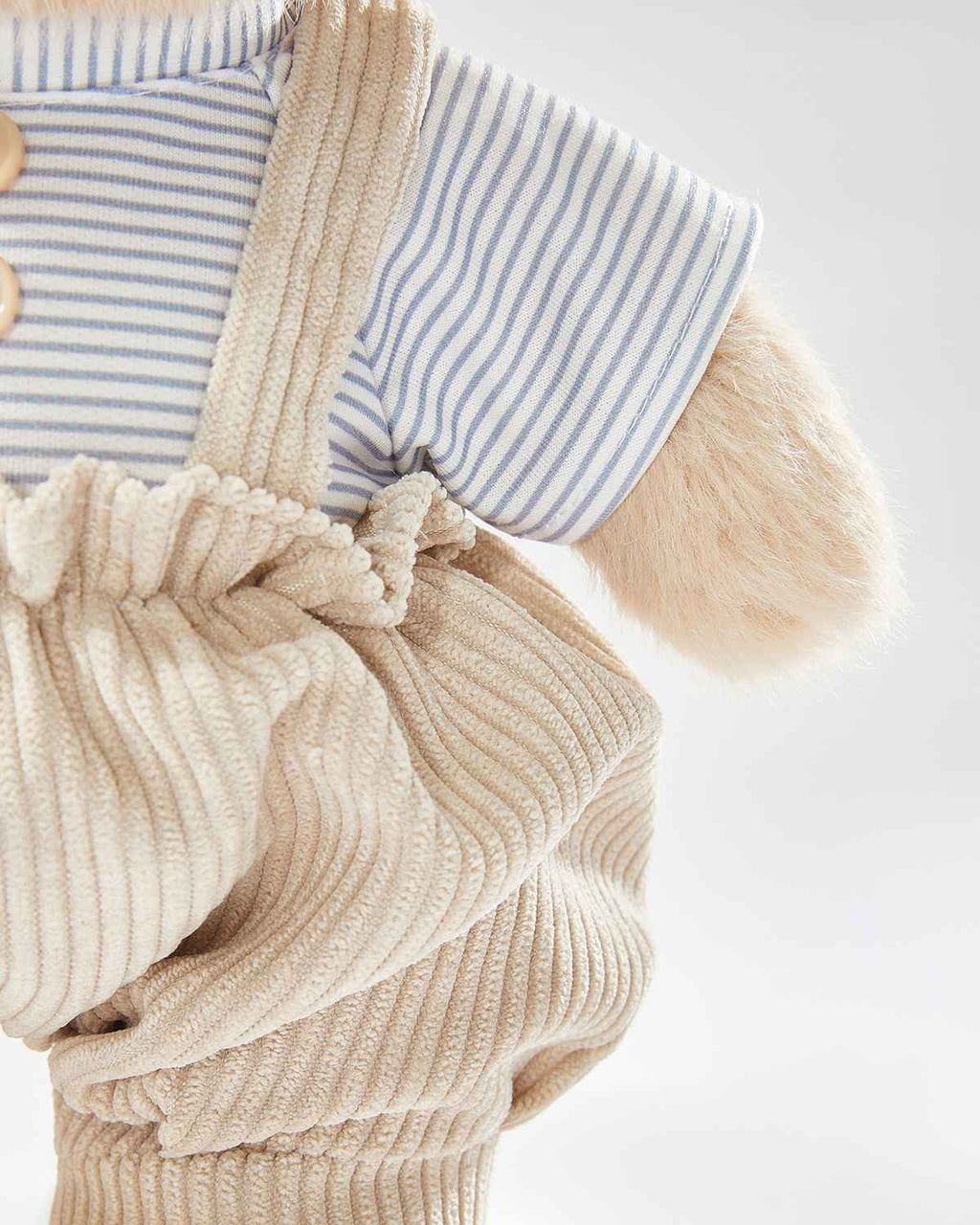 Teddy Bear & Daily Blue Overalls Set - 12 Inches