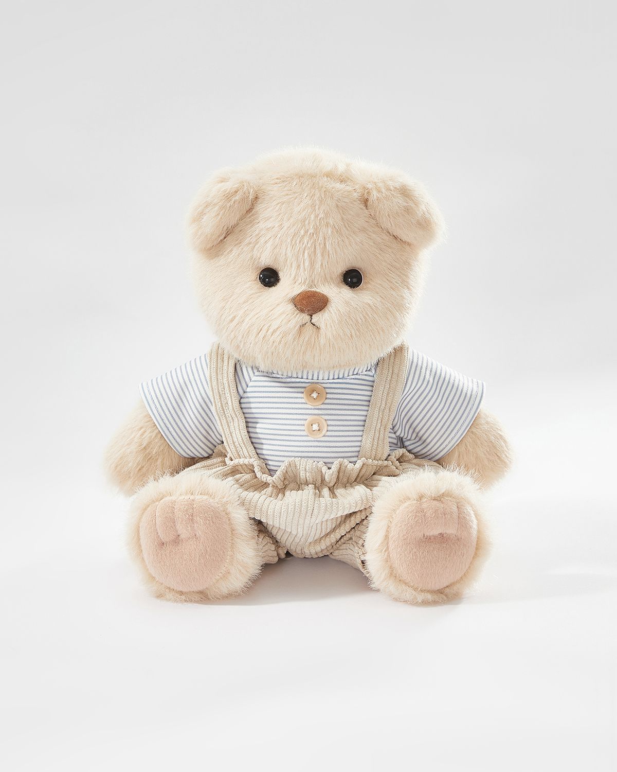 Teddy Bear & Daily Blue Overalls Set - 12 Inches