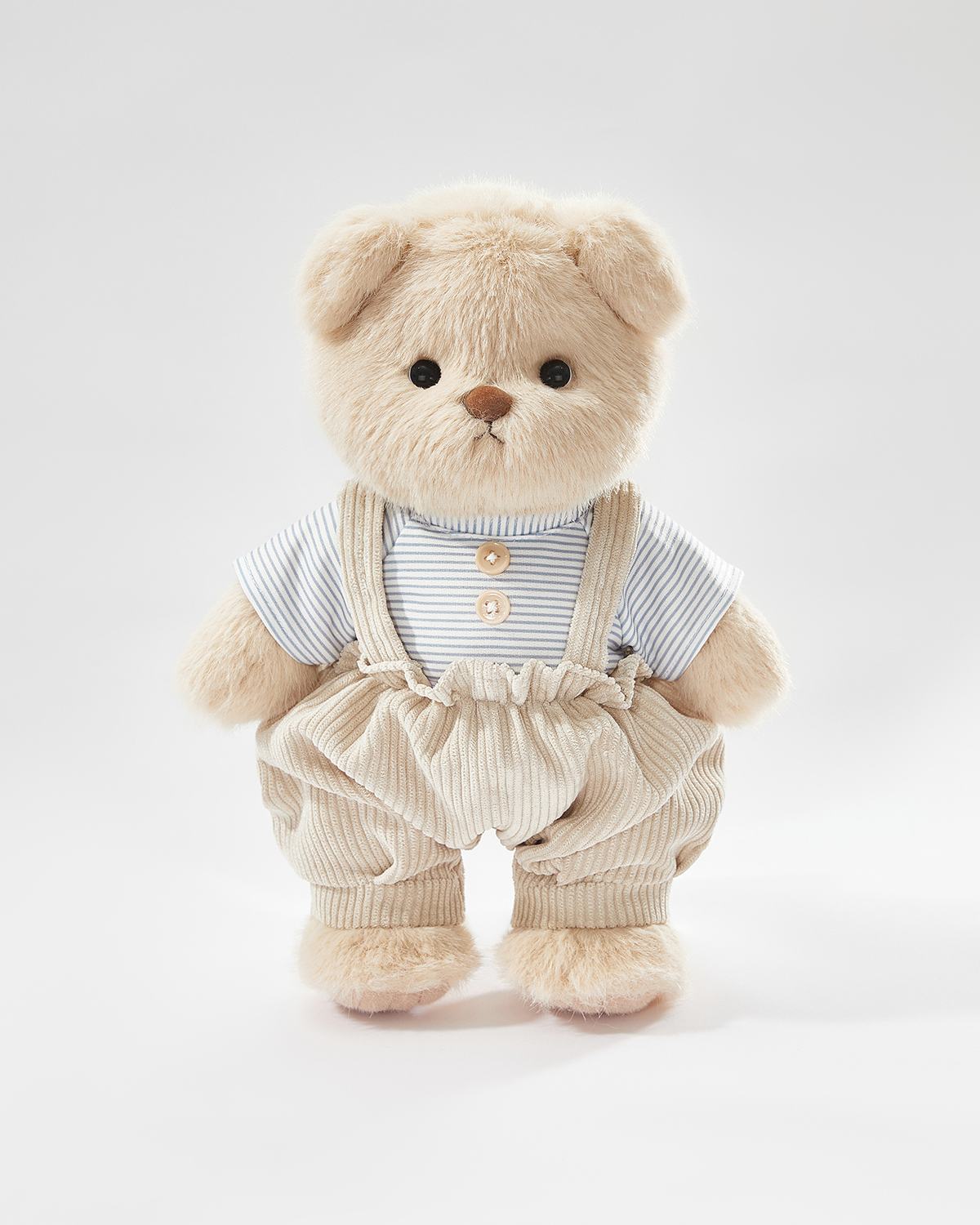 Teddy Bear & Daily Blue Overalls Set - 12 Inches
