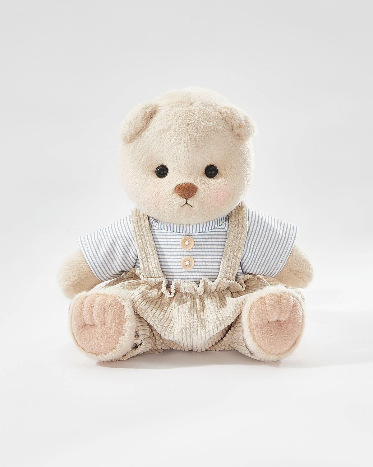 Teddy Bear & Daily Blue Overalls Set - 12 Inches