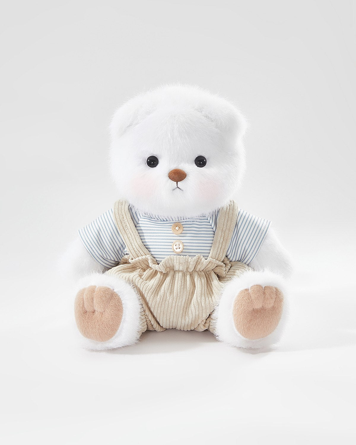 Teddy Bear & Daily Blue Overalls Set - 12 Inches