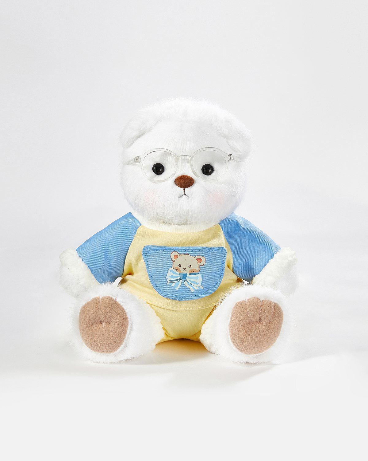 Teddy Bear & Blue Printed Bear Set - 12 Inches