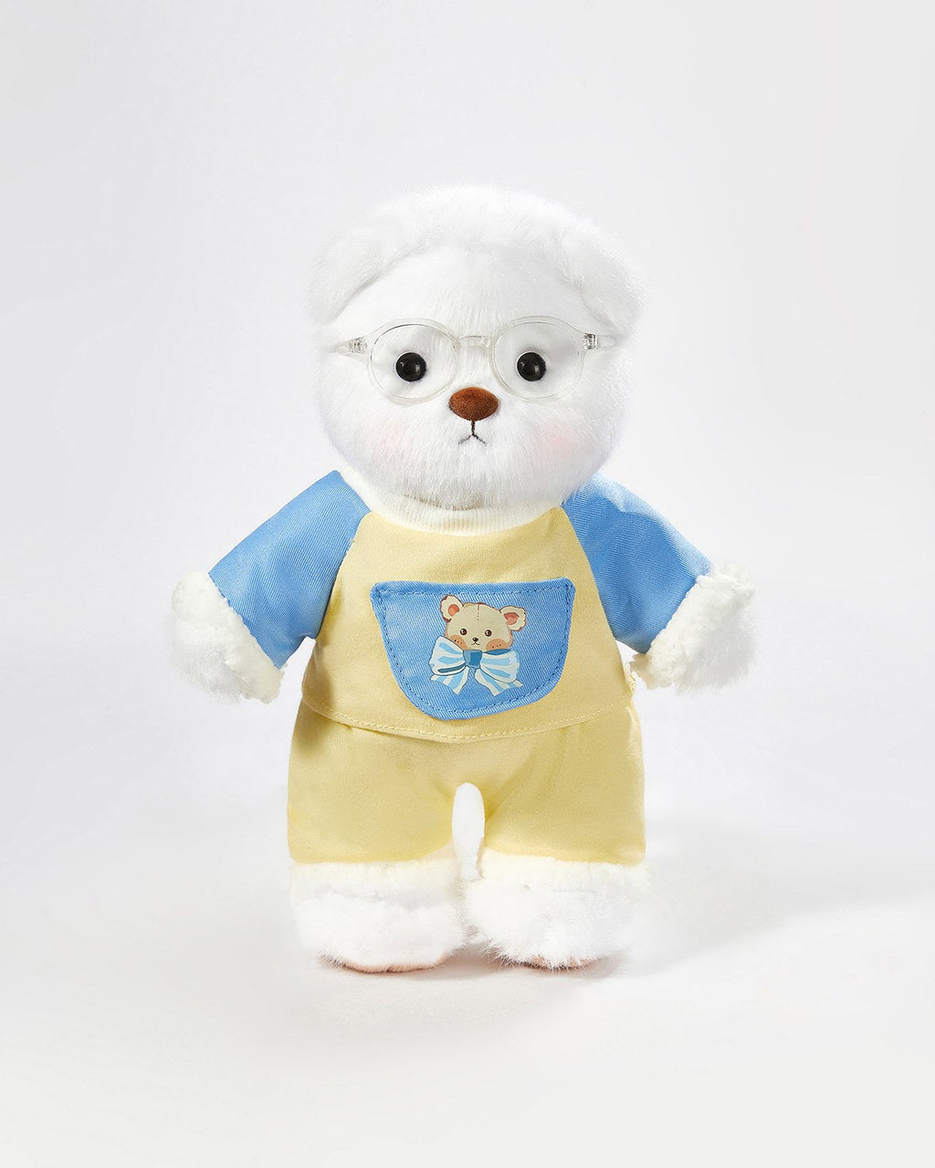 Teddy Bear & Blue Printed Bear Set - 12 Inches