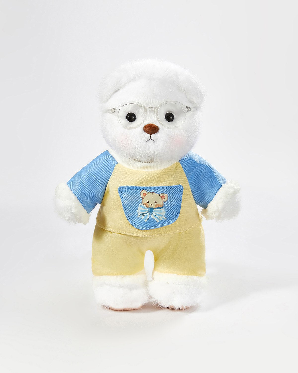 Teddy Bear & Blue Printed Bear Set - 12 Inches