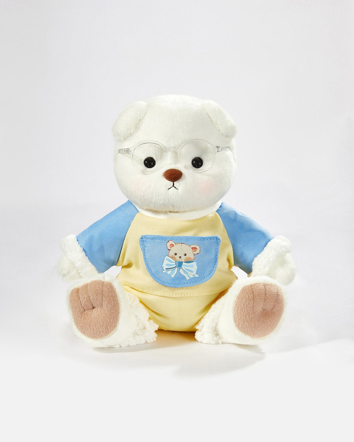 Teddy Bear & Blue Printed Bear Set - 12 Inches
