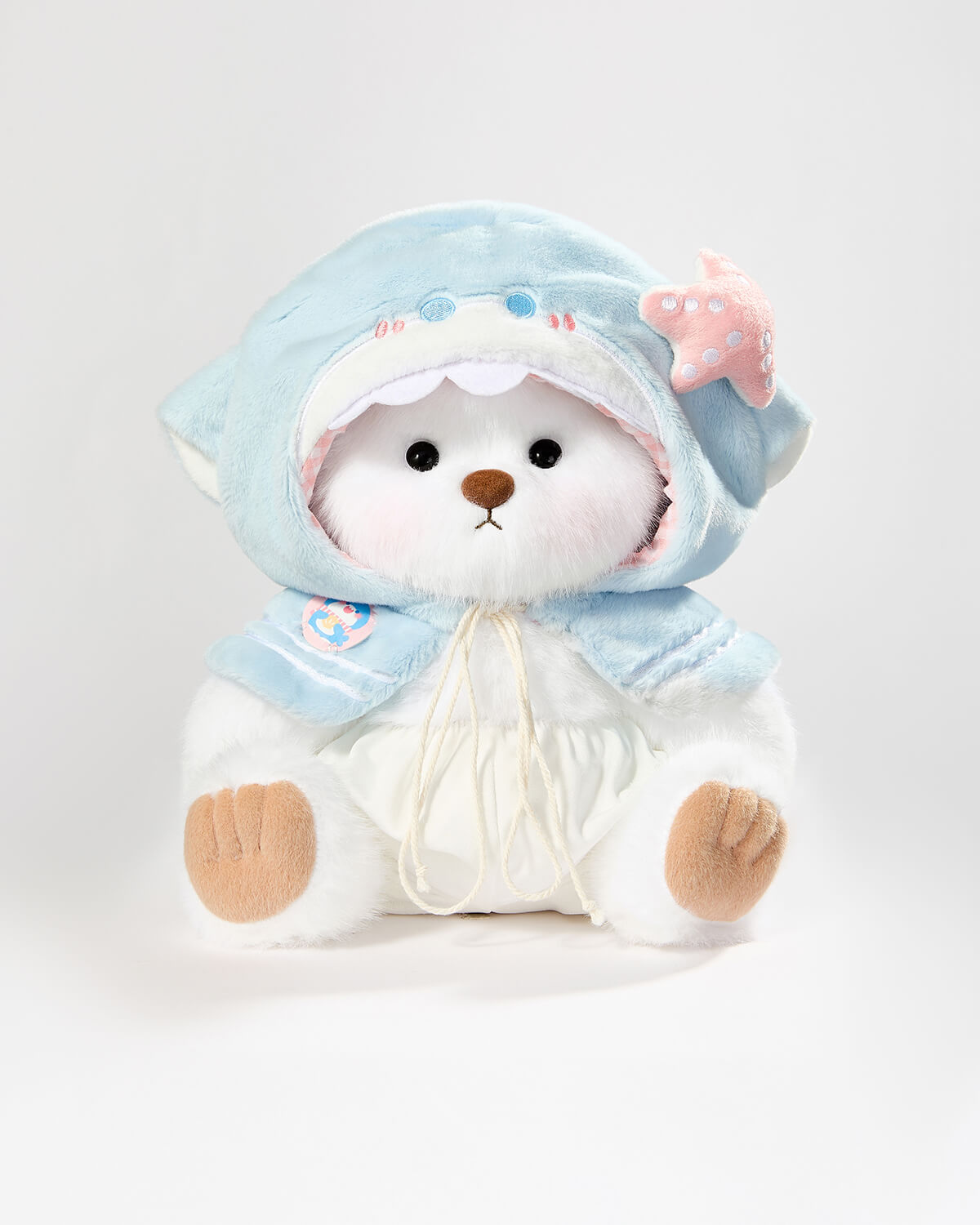Teddy Bear & Blue Shark Cape - 12 Inches