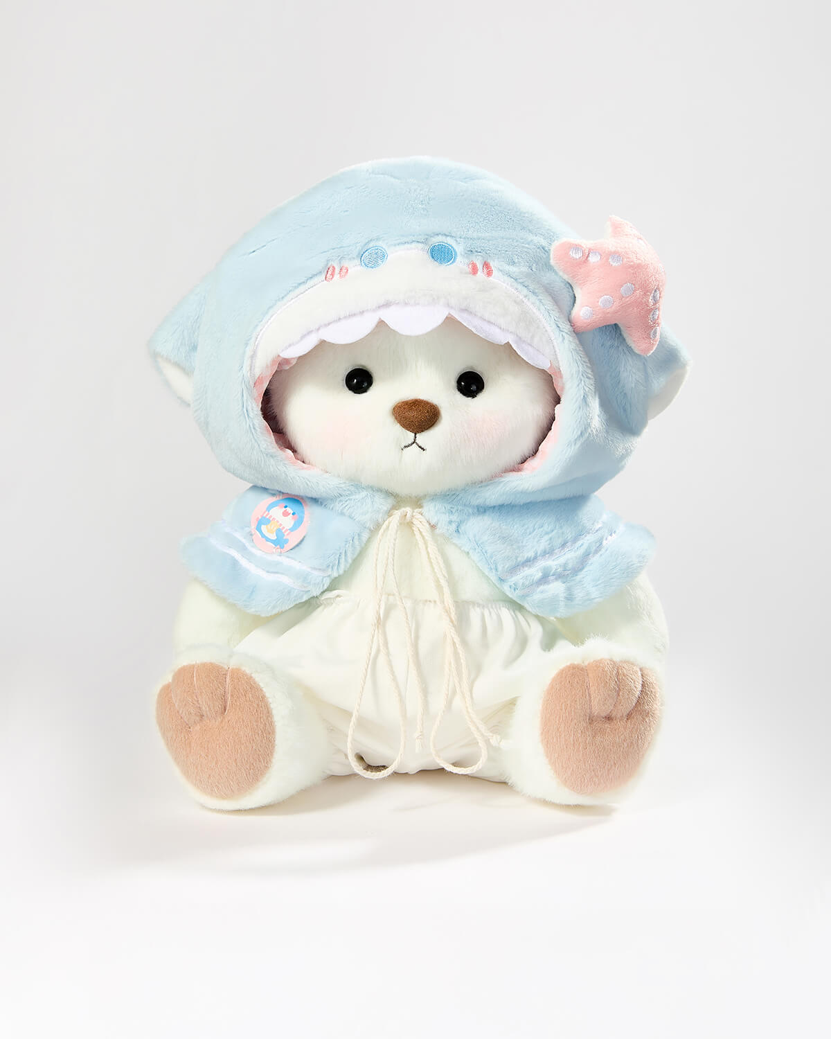 Teddy Bear & Blue Shark Cape - 12 Inches