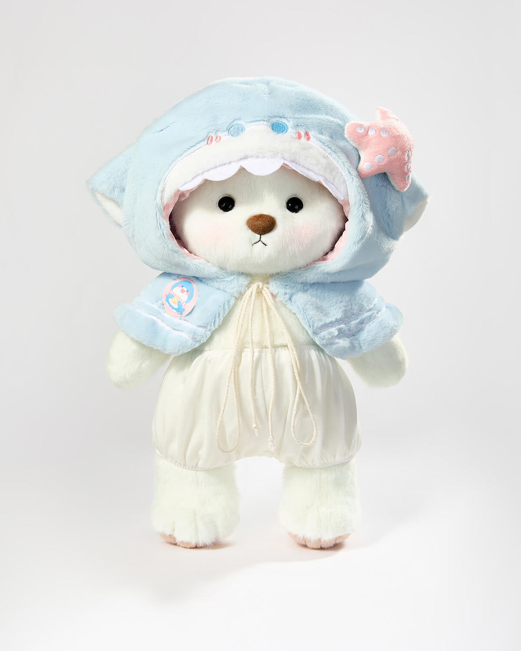 Teddy Bear & Blue Shark Cape - 12 Inches