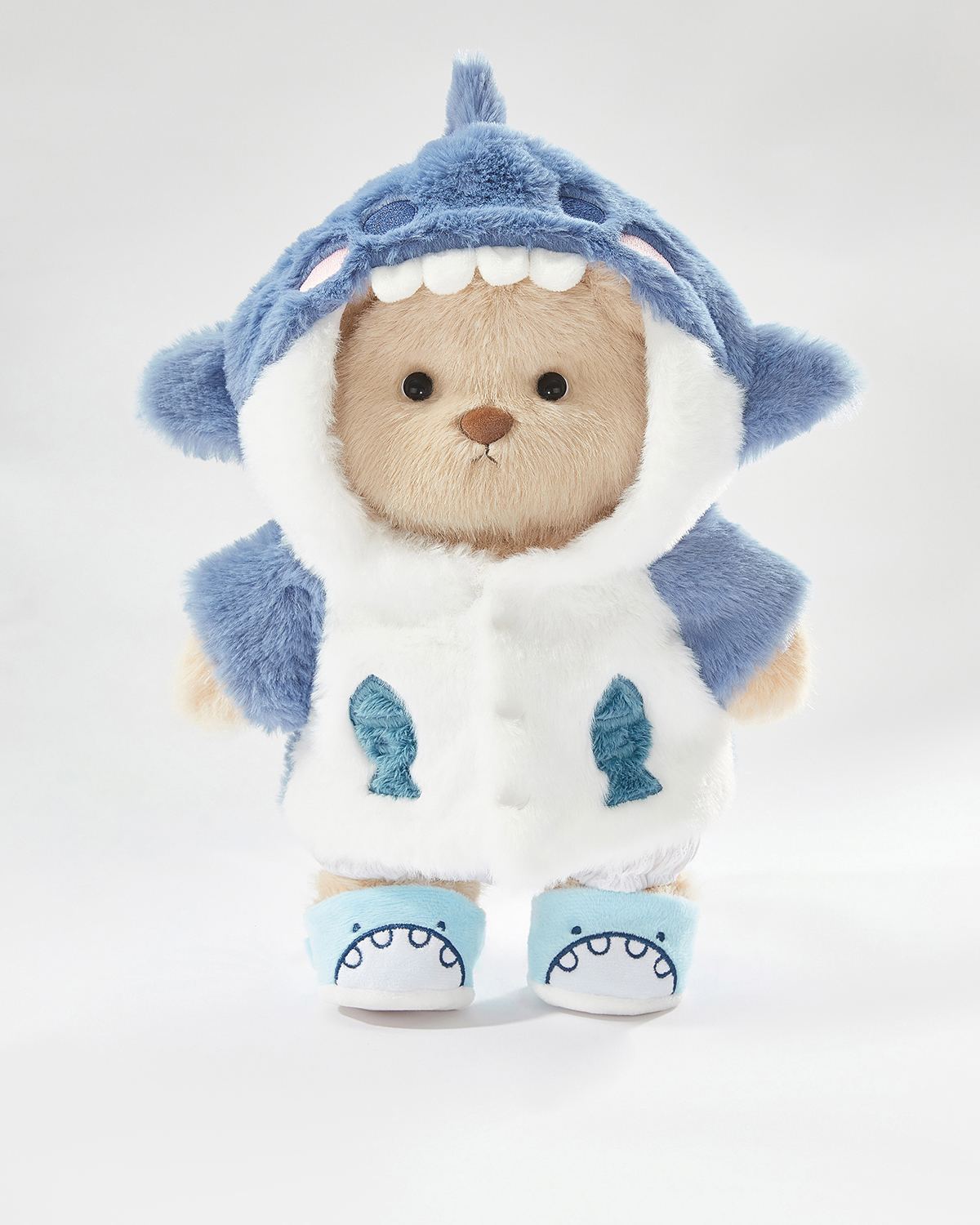 Teddy Bear & Blue Shark Set - 12 Inches