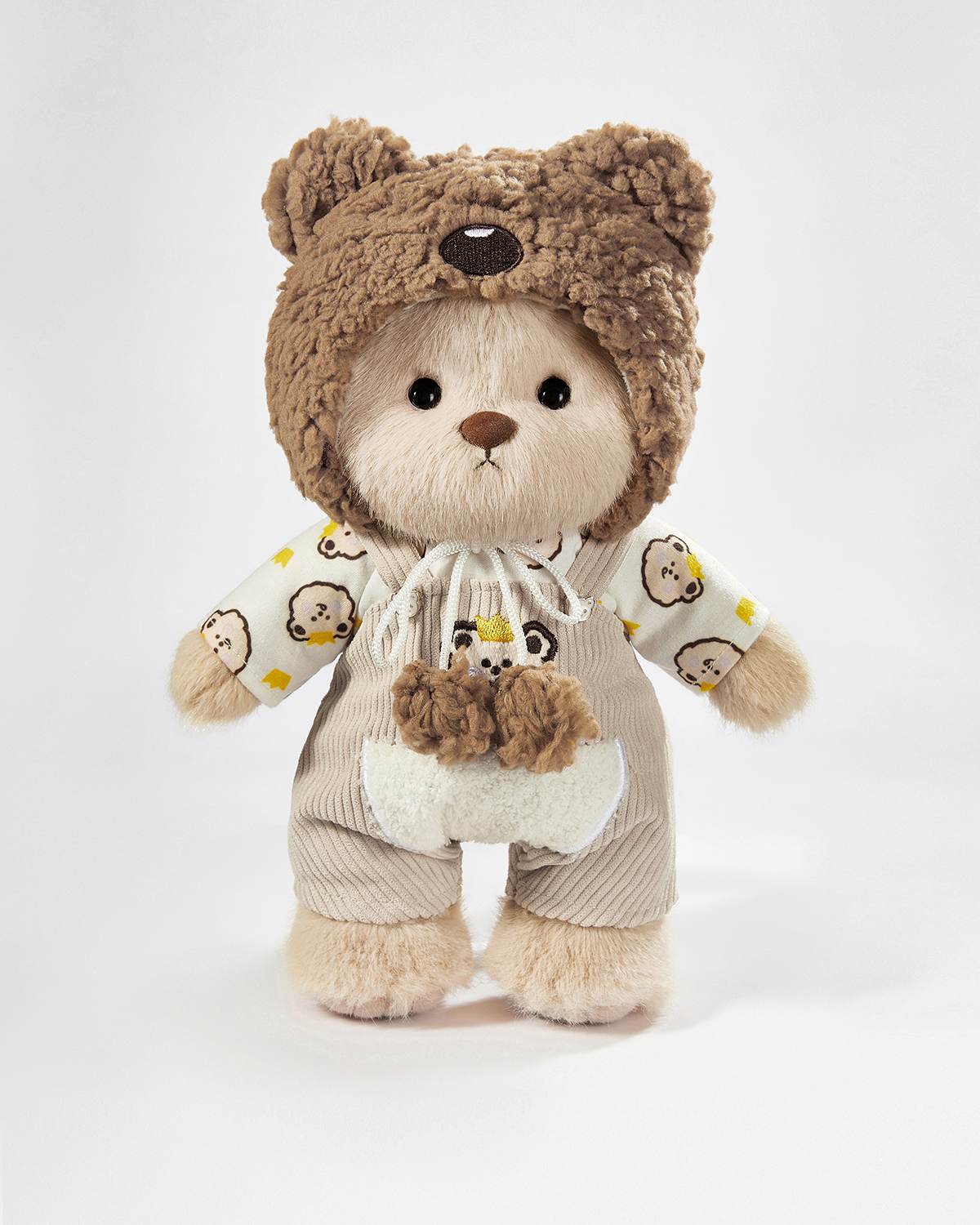 Teddy Bear & Brown Bear Overalls Set - 12 Inches
