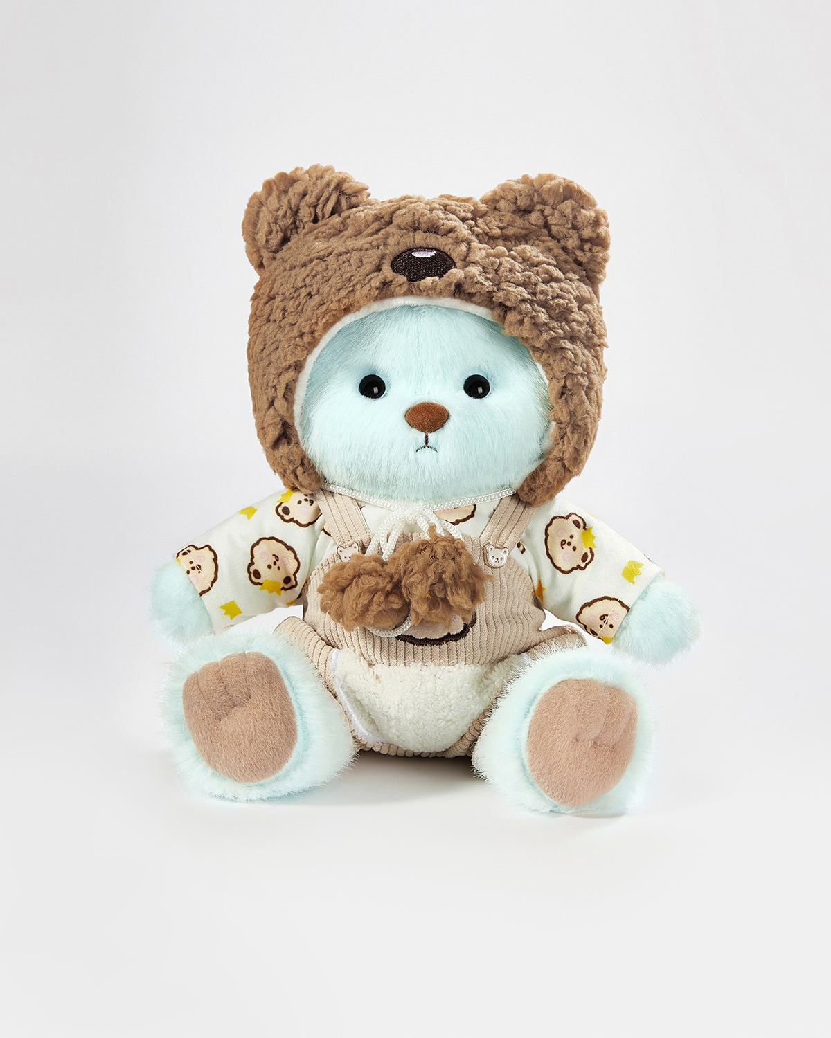 Teddy Bear & Brown Bear Overalls Set - 12 Inches