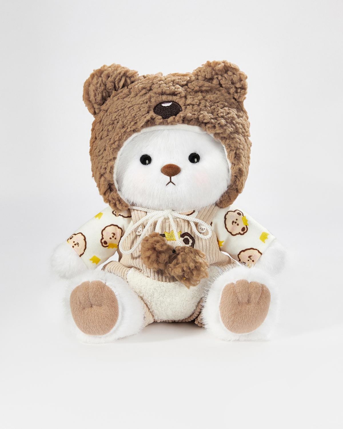 Teddy Bear & Brown Bear Overalls Set - 12 Inches