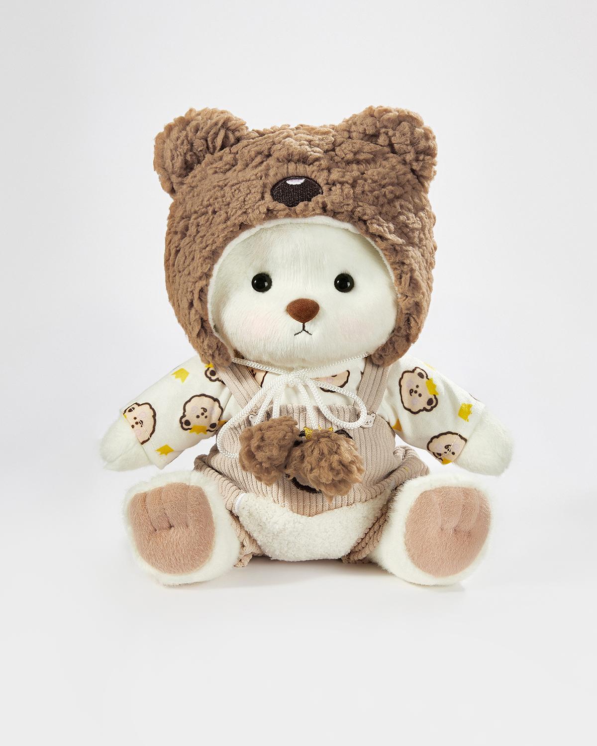 Teddy Bear & Brown Bear Overalls Set - 12 Inches