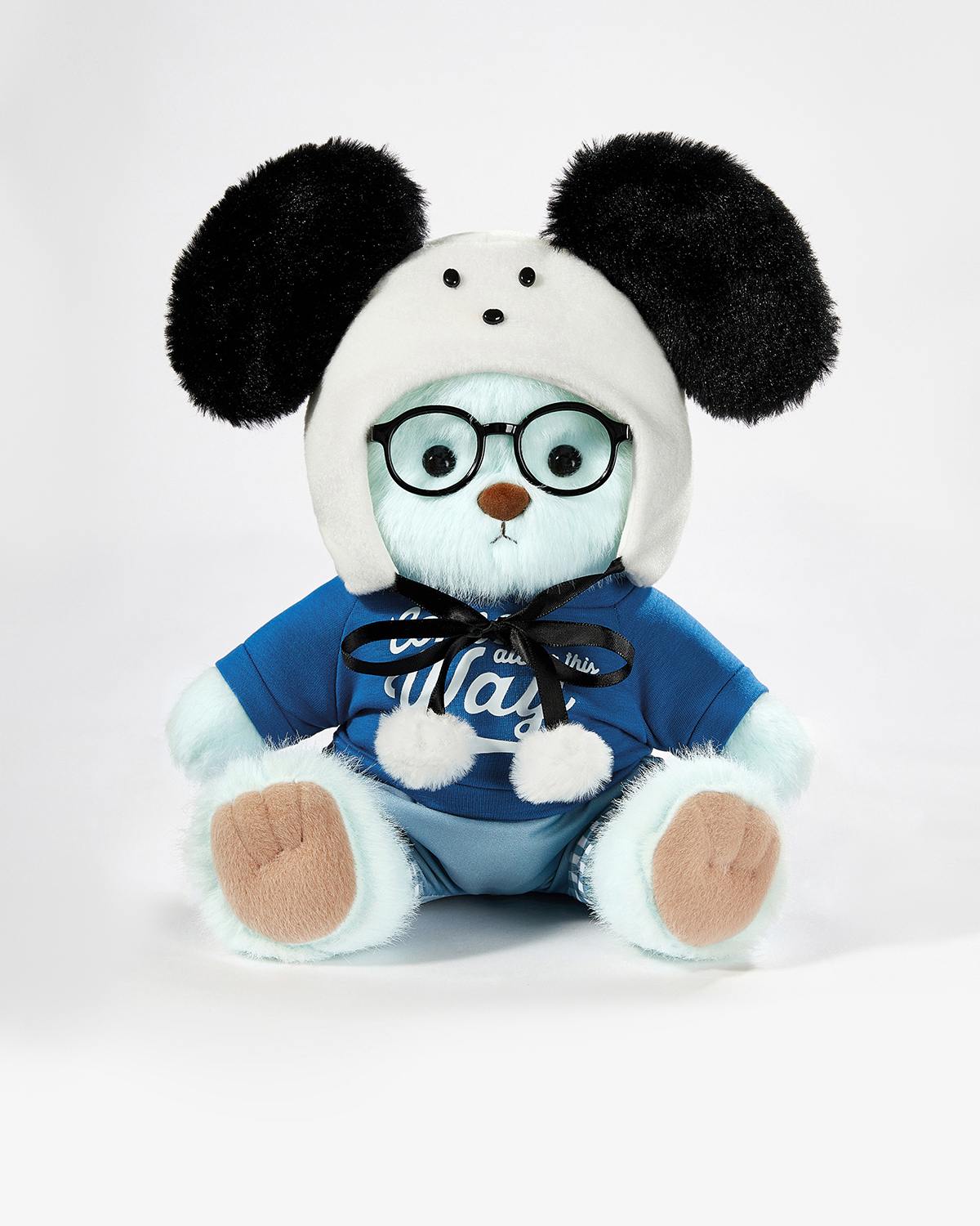 Teddy Bear & Cute White Dogs Set - 12 Inches