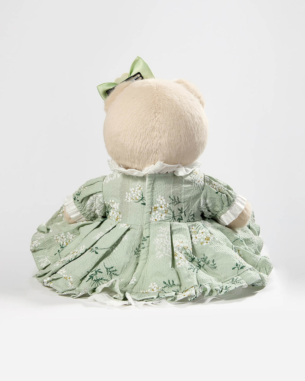 Teddy Bear & Gorgeous Green Lace Dress - 12 Inches