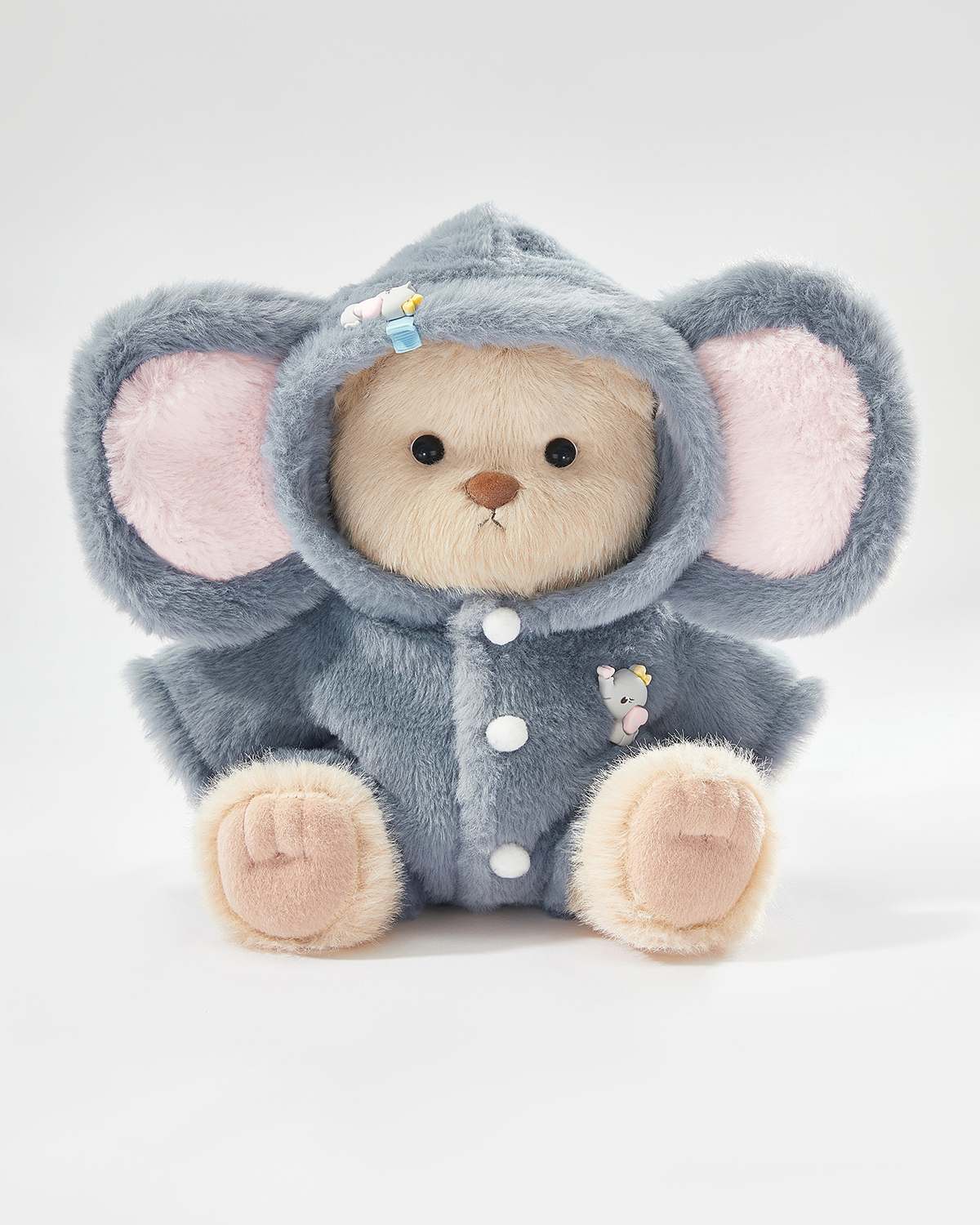 Teddy Bear & Navy Elephant Jumpsuit - 12 Inches