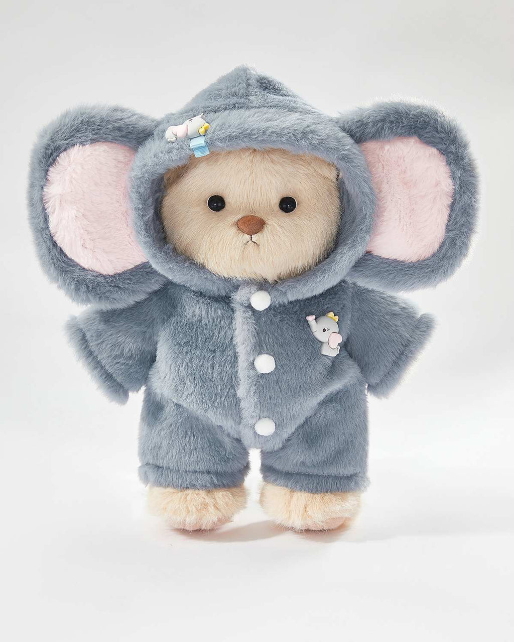 Teddy Bear & Navy Elephant Jumpsuit - 12 Inches