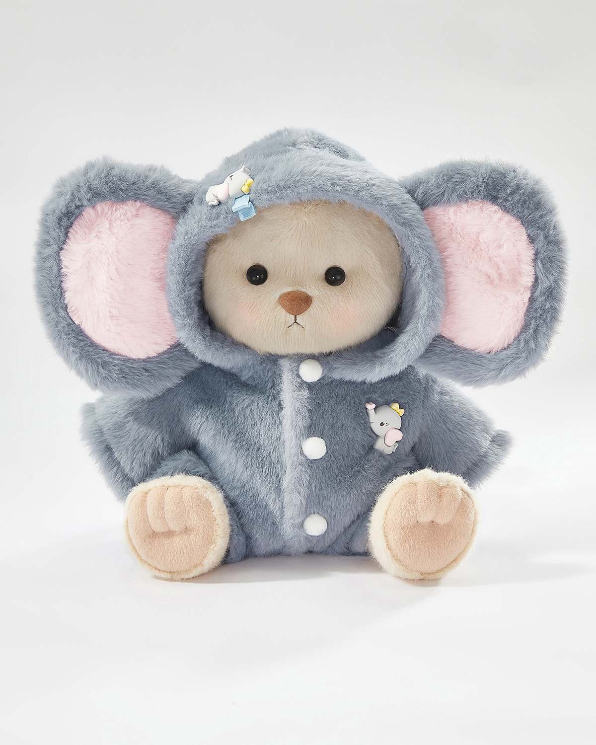 Teddy Bear & Navy Elephant Jumpsuit - 12 Inches