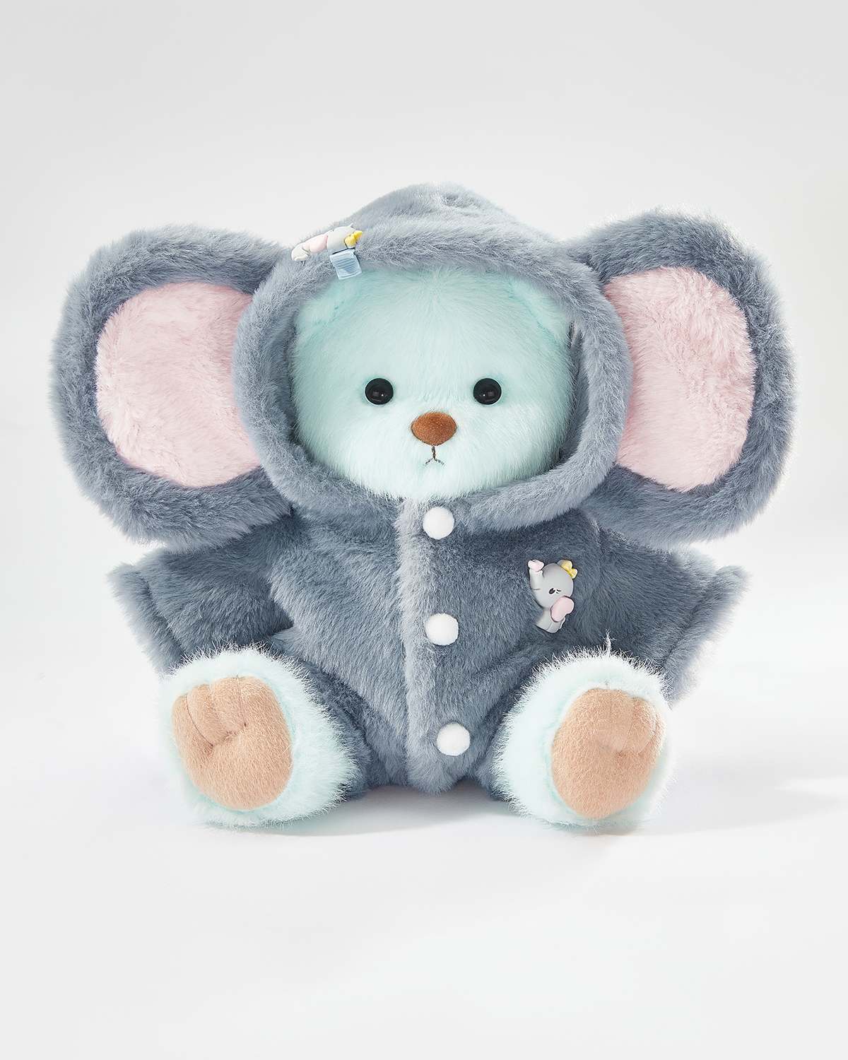 Teddy Bear & Navy Elephant Jumpsuit - 12 Inches