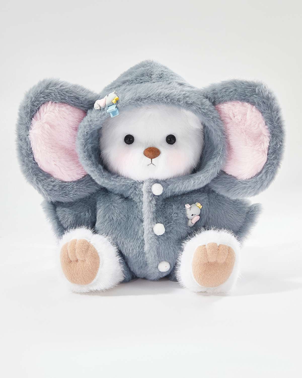 Teddy Bear & Navy Elephant Jumpsuit - 12 Inches