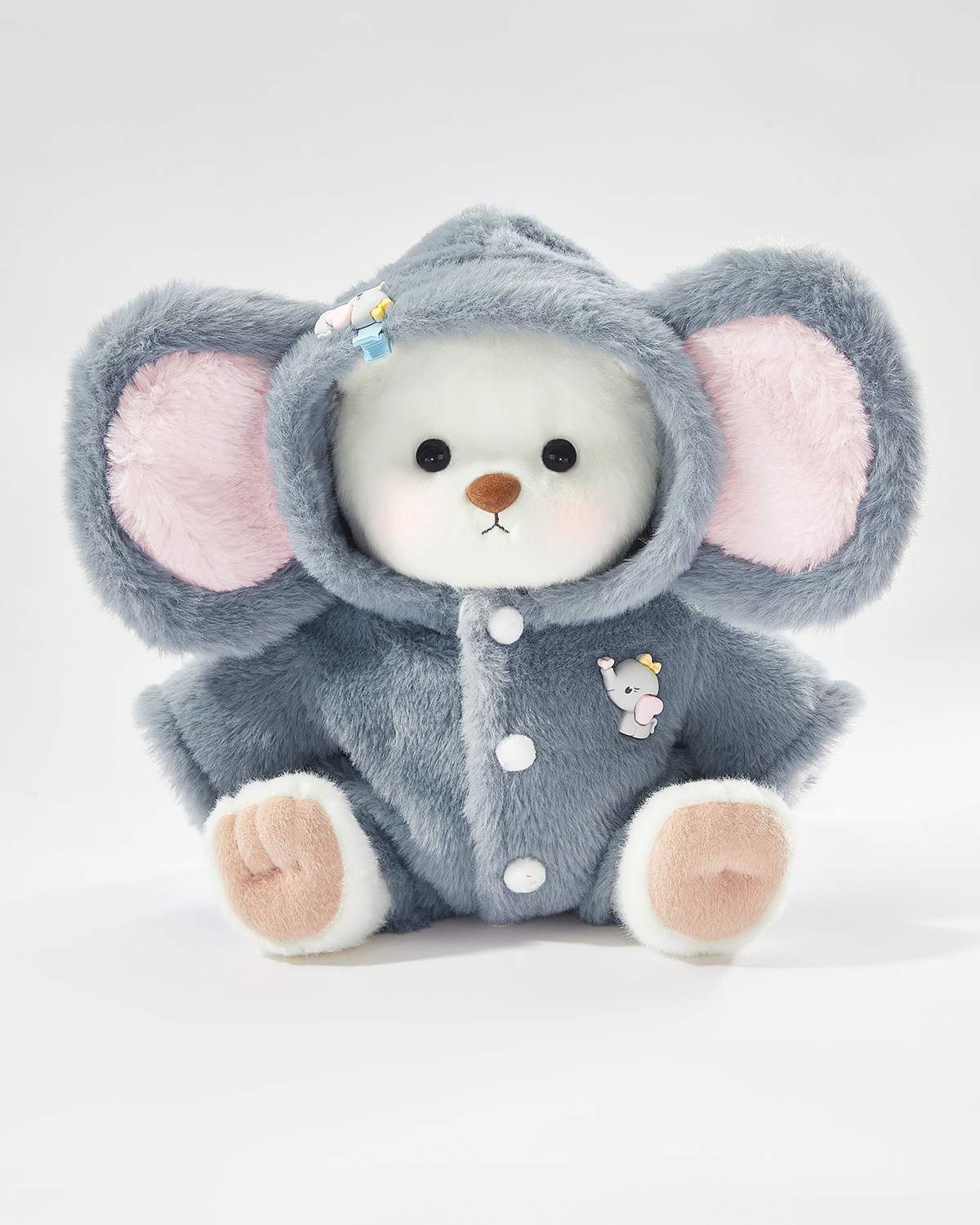 Teddy Bear & Navy Elephant Jumpsuit - 12 Inches