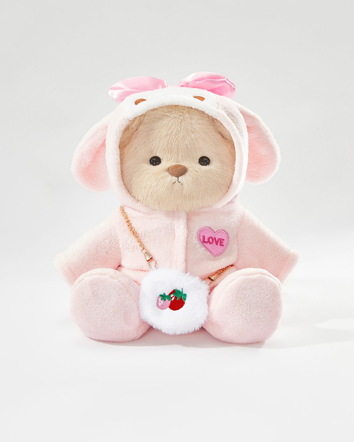 Teddy Bear & Charming Pink Bunny Set - 12 Inches