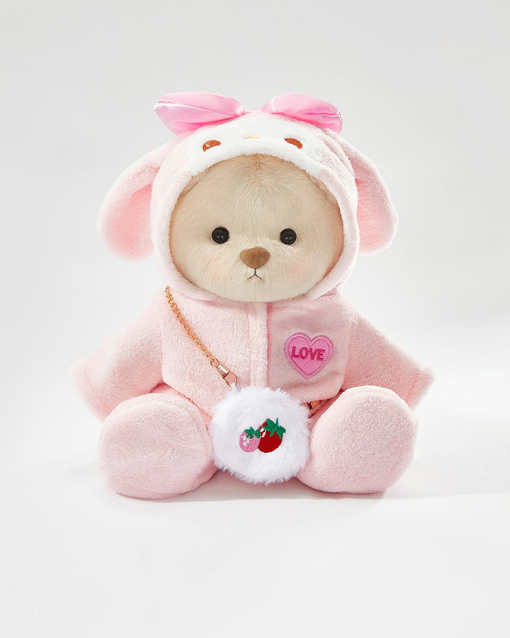 Teddy Bear & Charming Pink Bunny Set - 12 Inches