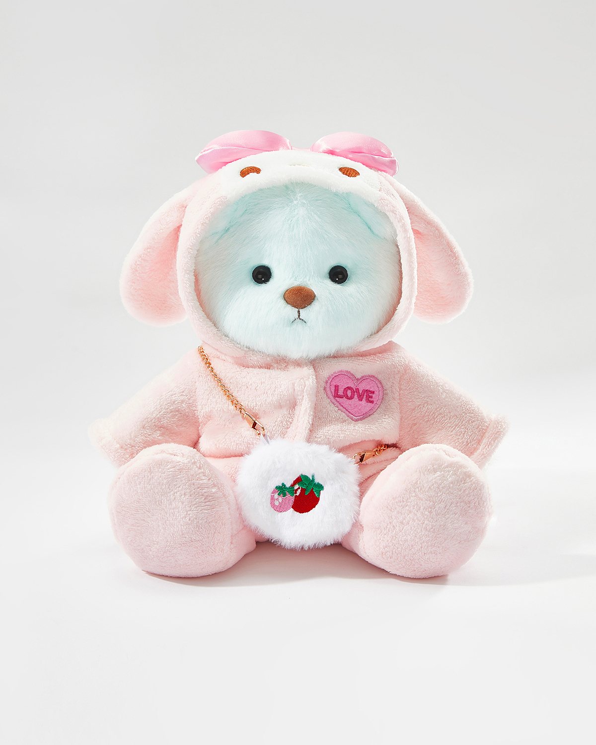 Teddy Bear & Charming Pink Bunny Set - 12 Inches