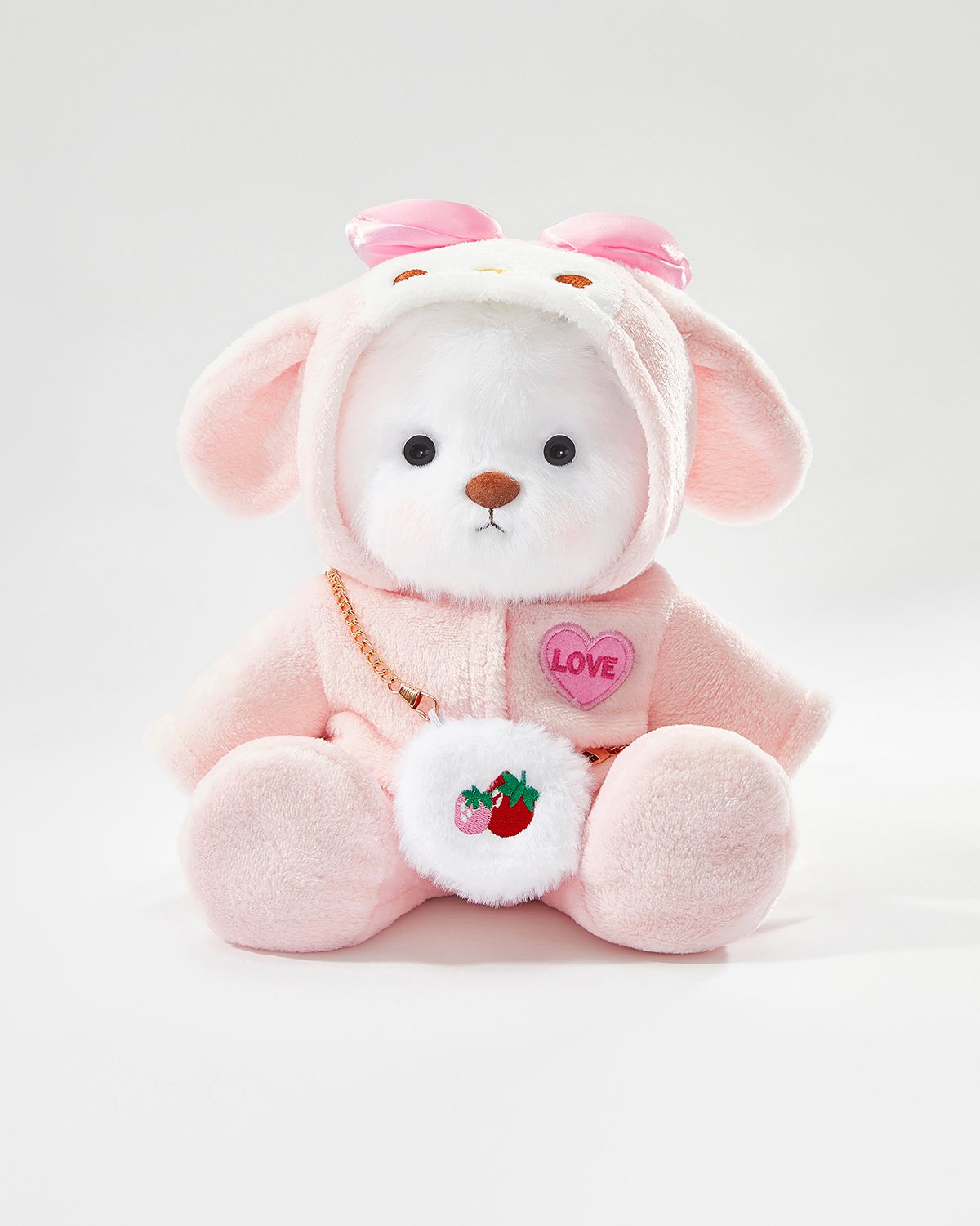 Teddy Bear & Charming Pink Bunny Set - 12 Inches