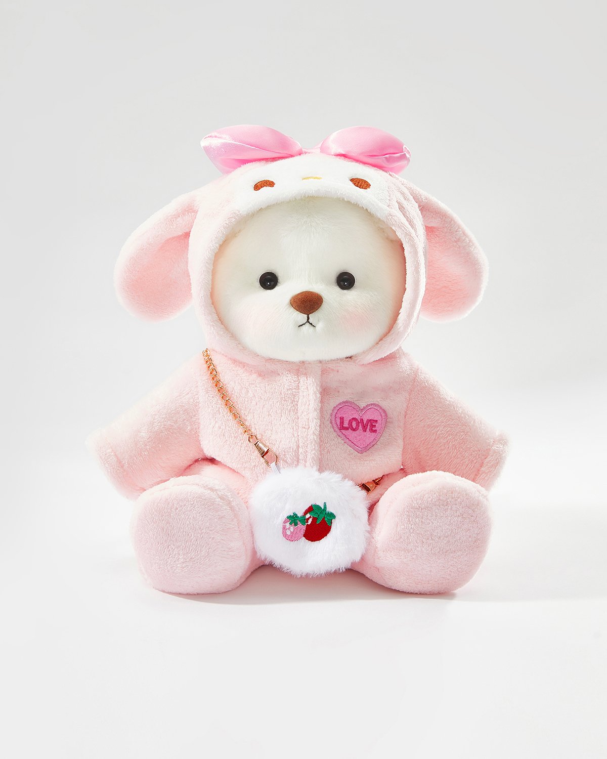 Teddy Bear & Charming Pink Bunny Set - 12 Inches