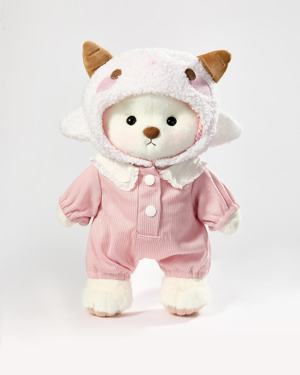 Teddy Bear & Pink Lamb Suspender Set - 12 Inches