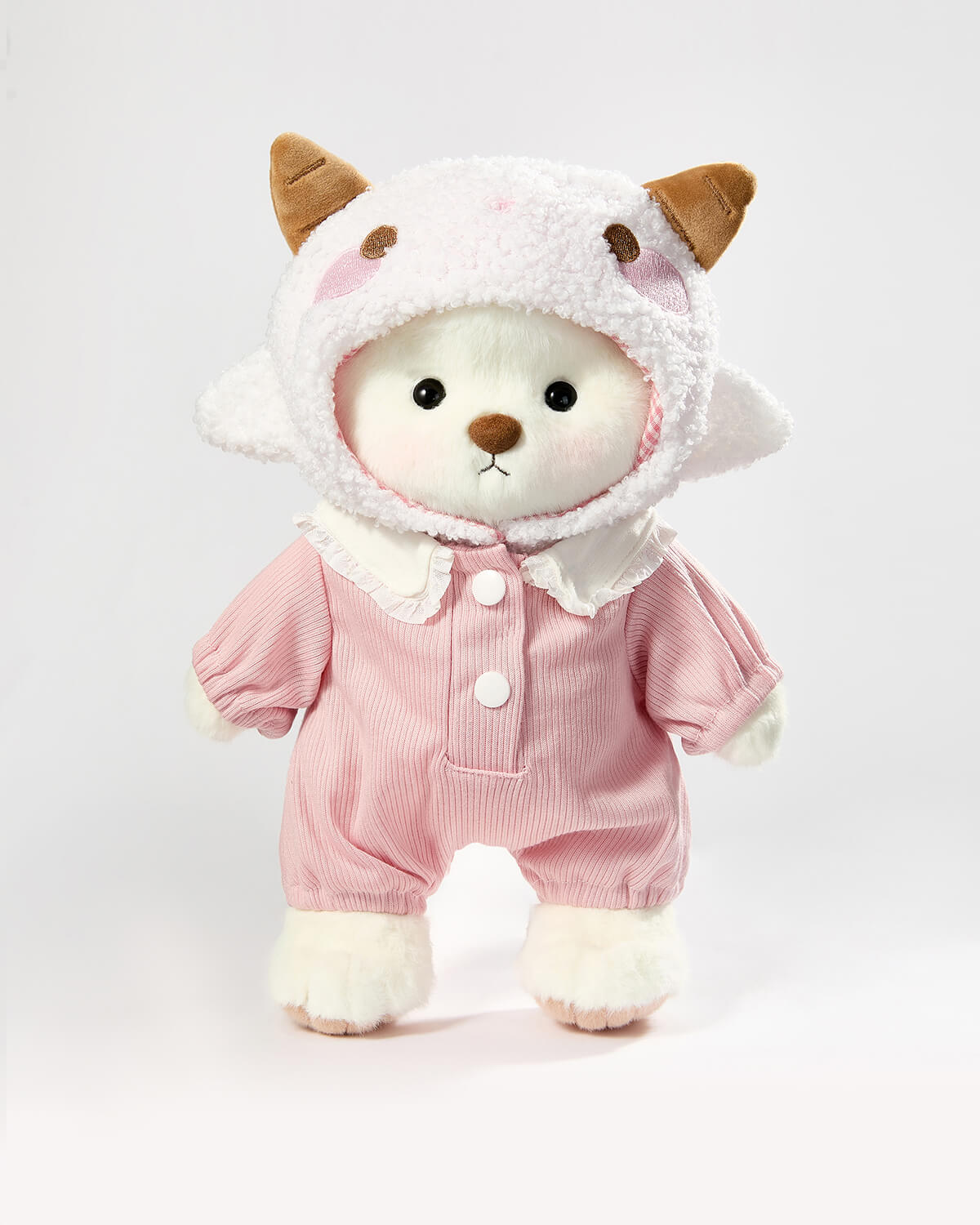 Teddy Bear & Pink Lamb Suspender Set - 12 Inches