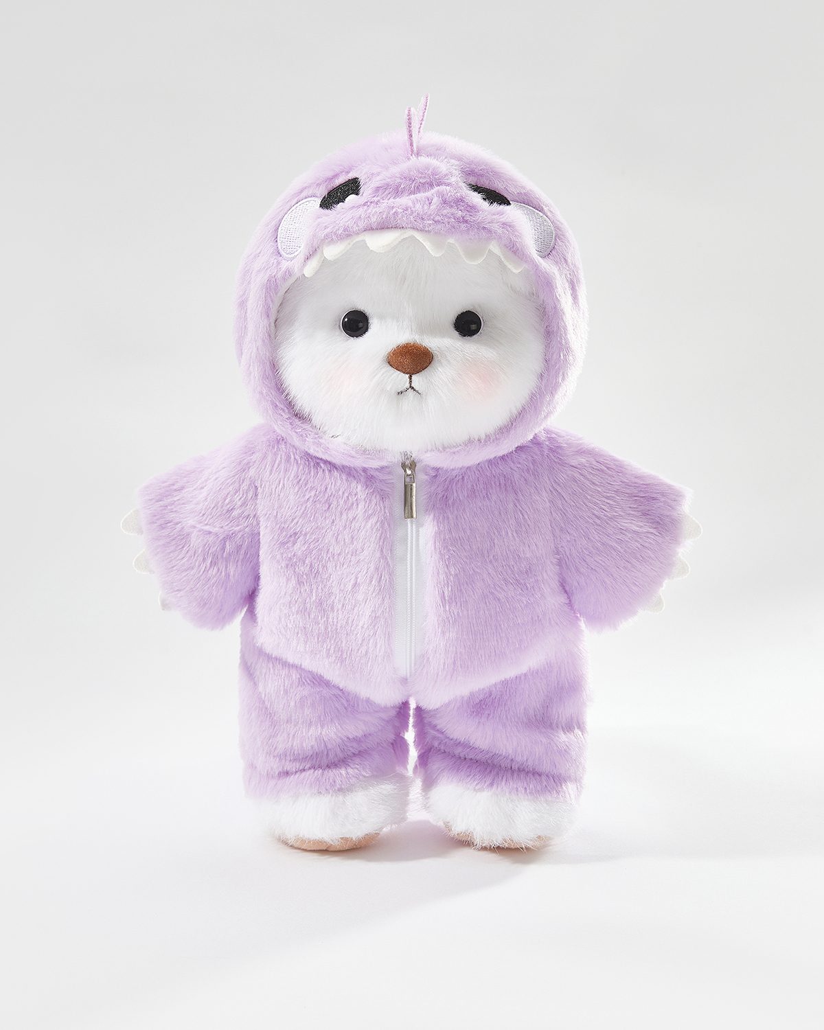 Teddy Bear & Purple Dinosaur Jumpsuit - 12 Inches