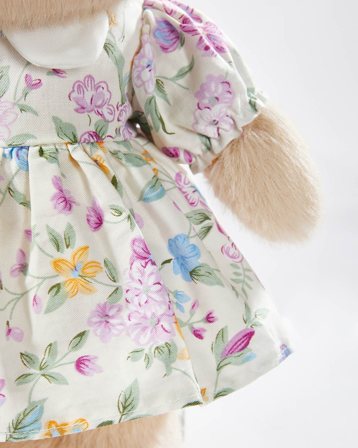 Teddy Bear & Adorable Small Floral Dress - 12 Inches