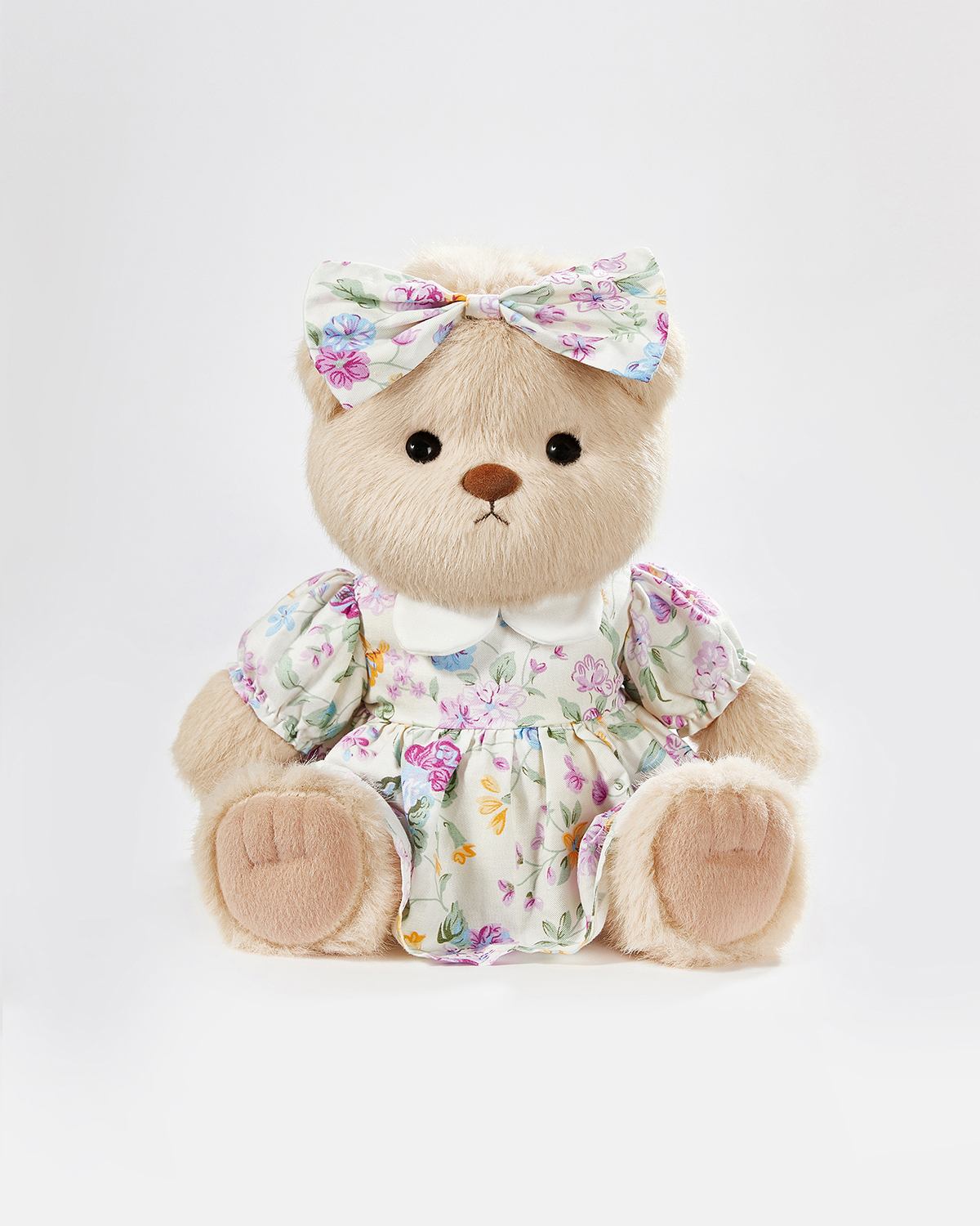 Teddy Bear & Adorable Small Floral Dress - 12 Inches