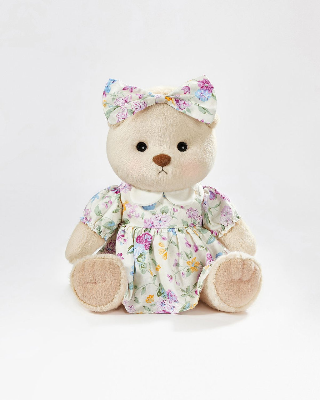 Teddy Bear & Adorable Small Floral Dress - 12 Inches