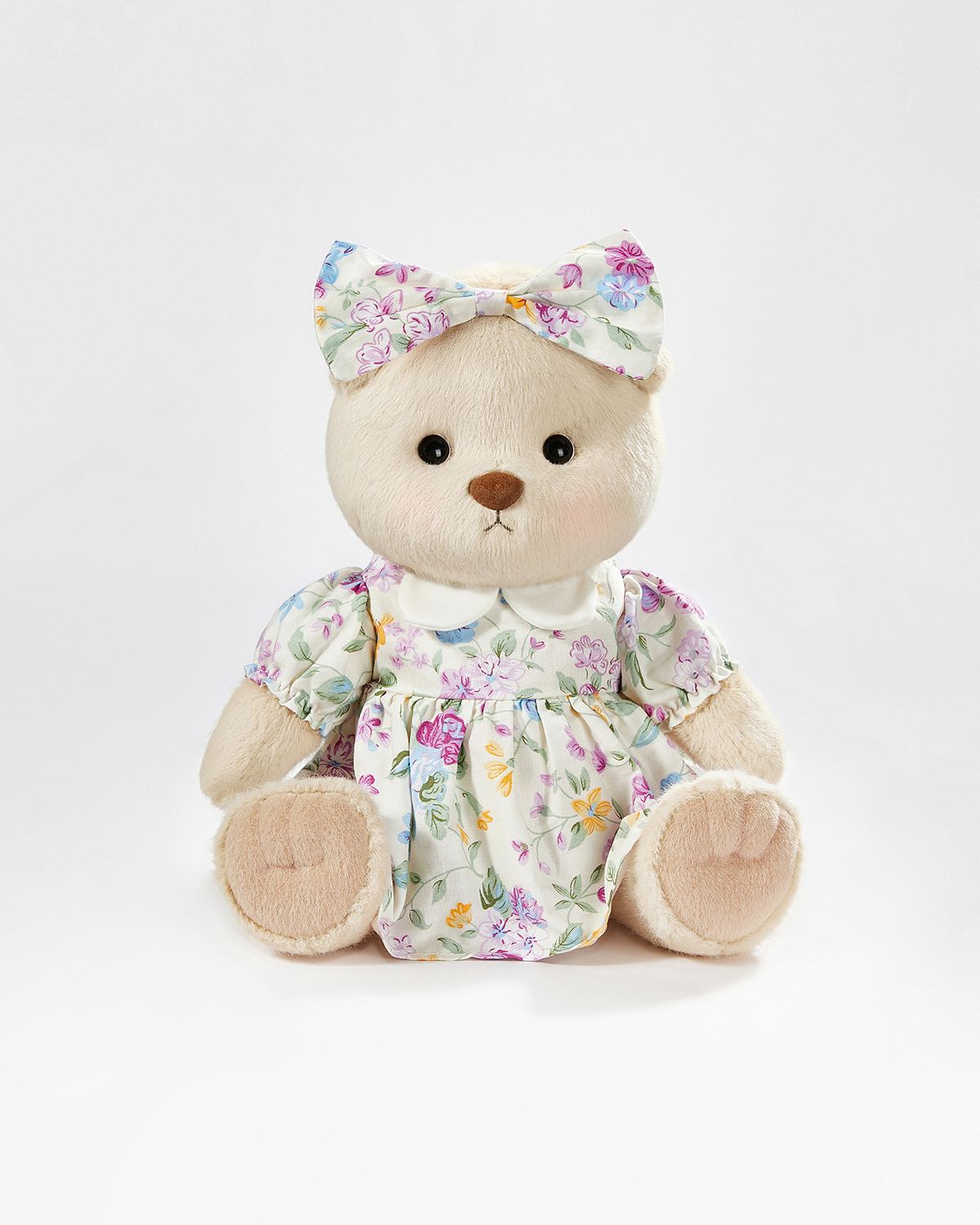 Teddy Bear & Adorable Small Floral Dress - 12 Inches