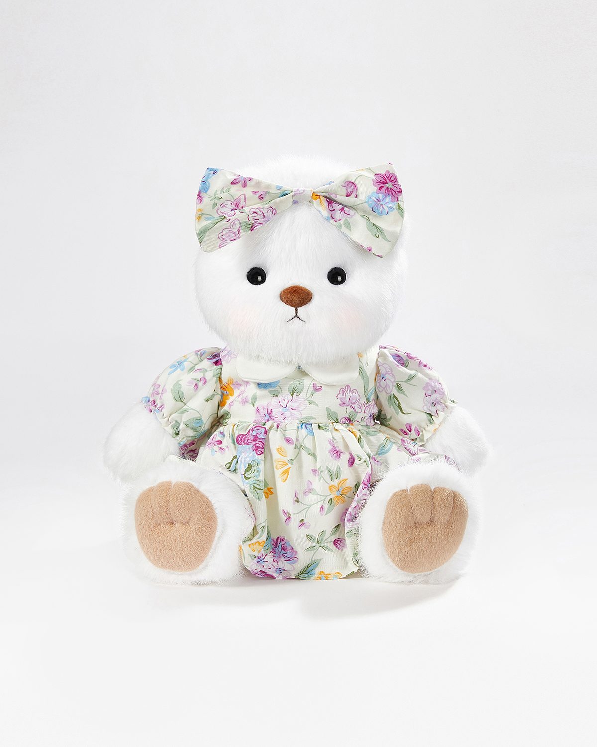 Teddy Bear & Adorable Small Floral Dress - 12 Inches