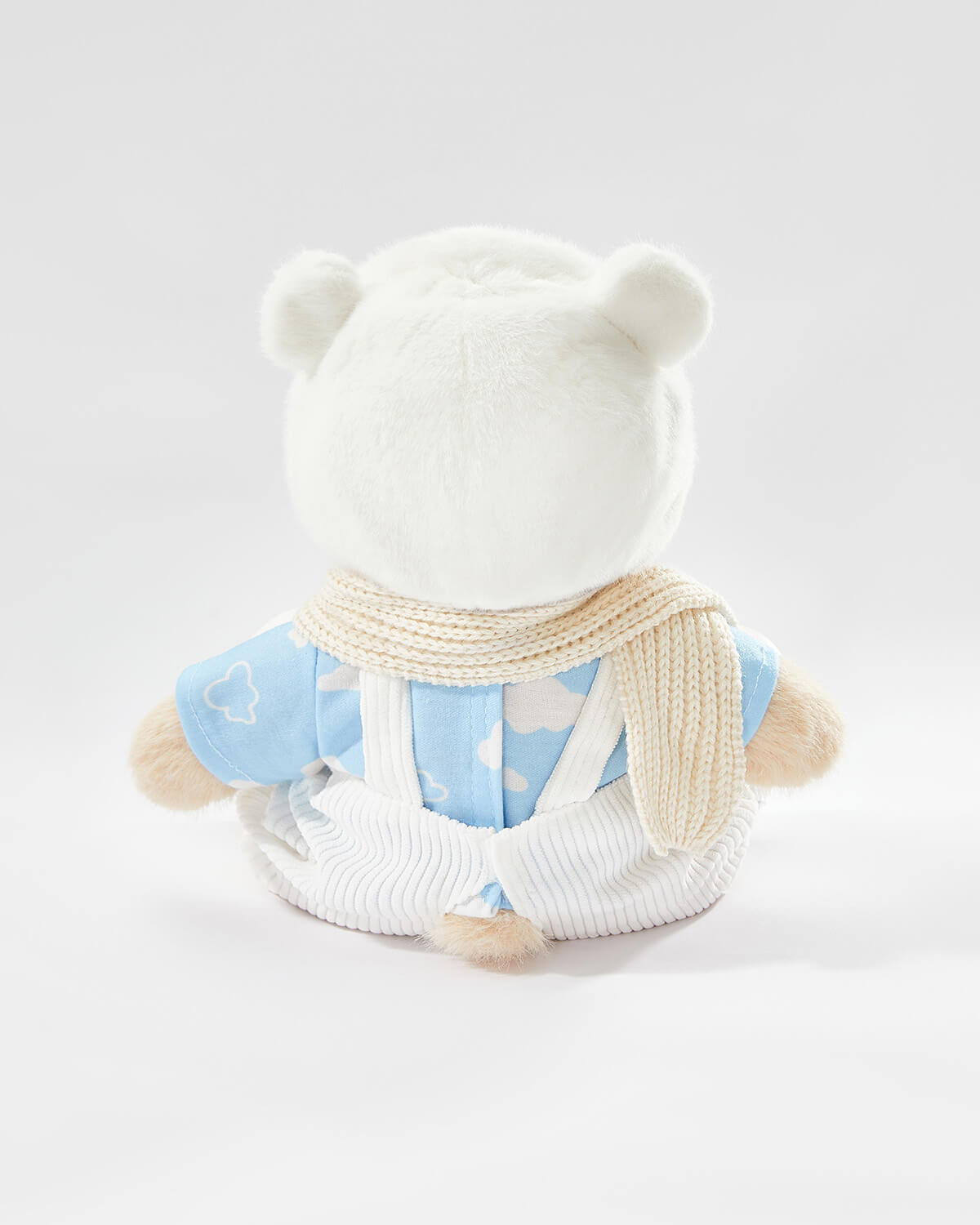 Teddy Bear & Casual White Bear Hat Overalls Set of 5 - 12 Inches
