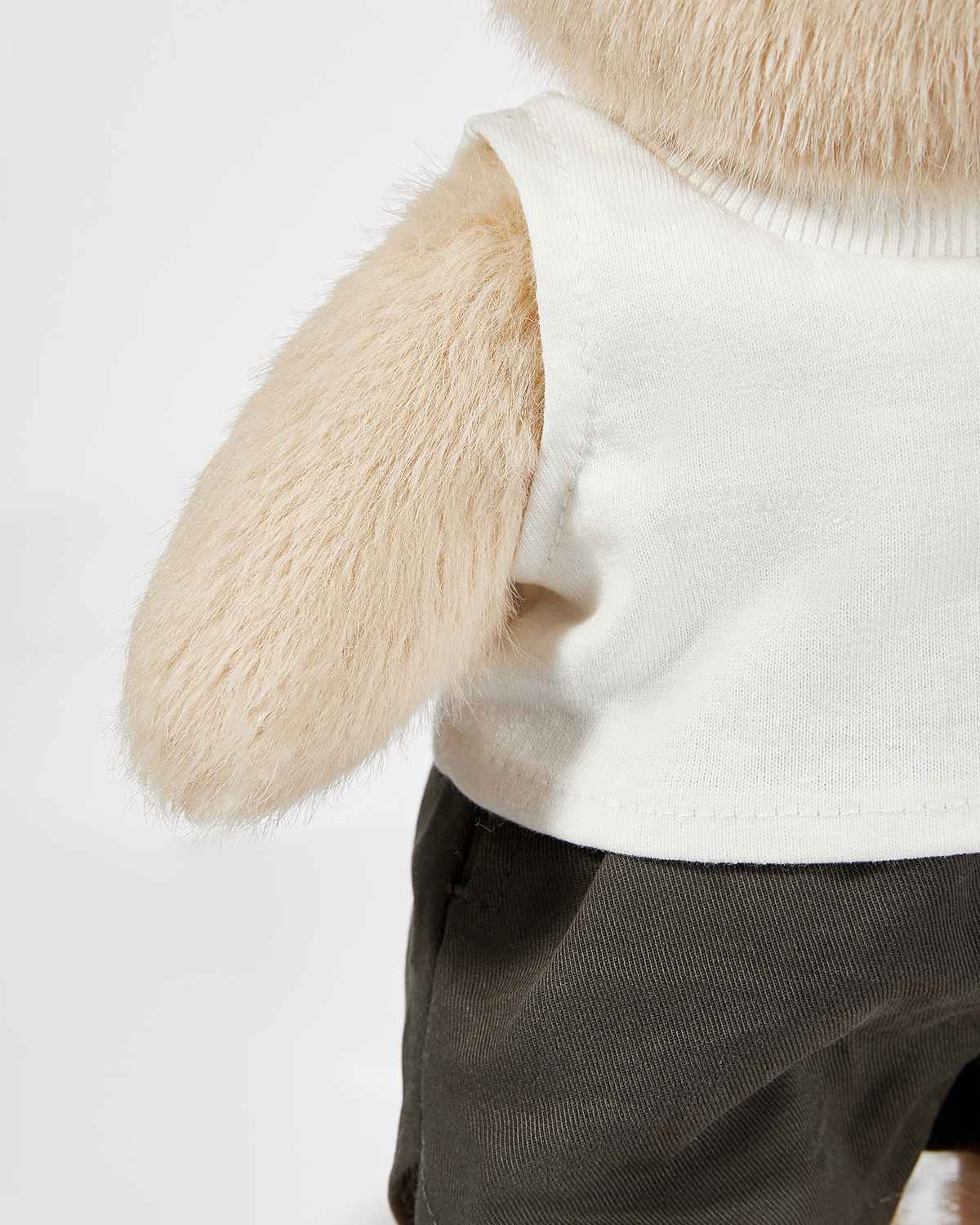 Teddy Bear & Casual White Vest Set - 12 Inches